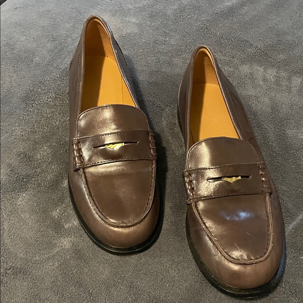 Madewell Men's Chocolate Penny Leather Loafers